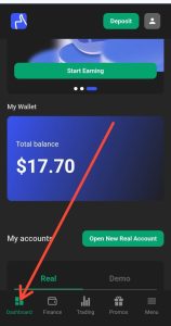 Weltrade account Dashboard