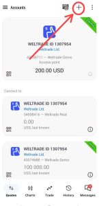 connecting wetrade account to MT5