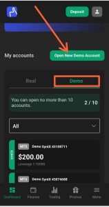 creating weltrade demo synthetic indices account