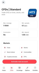 CFD standard account