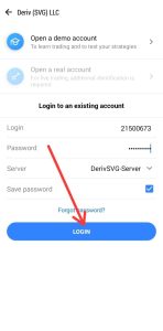 Login to Your MT5 account